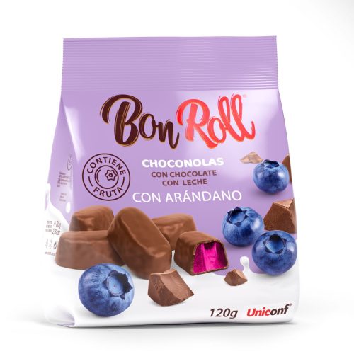 BonRoll tejcsokoládéval bevont zselécukor, áfonya ízesítéssel, 120gr